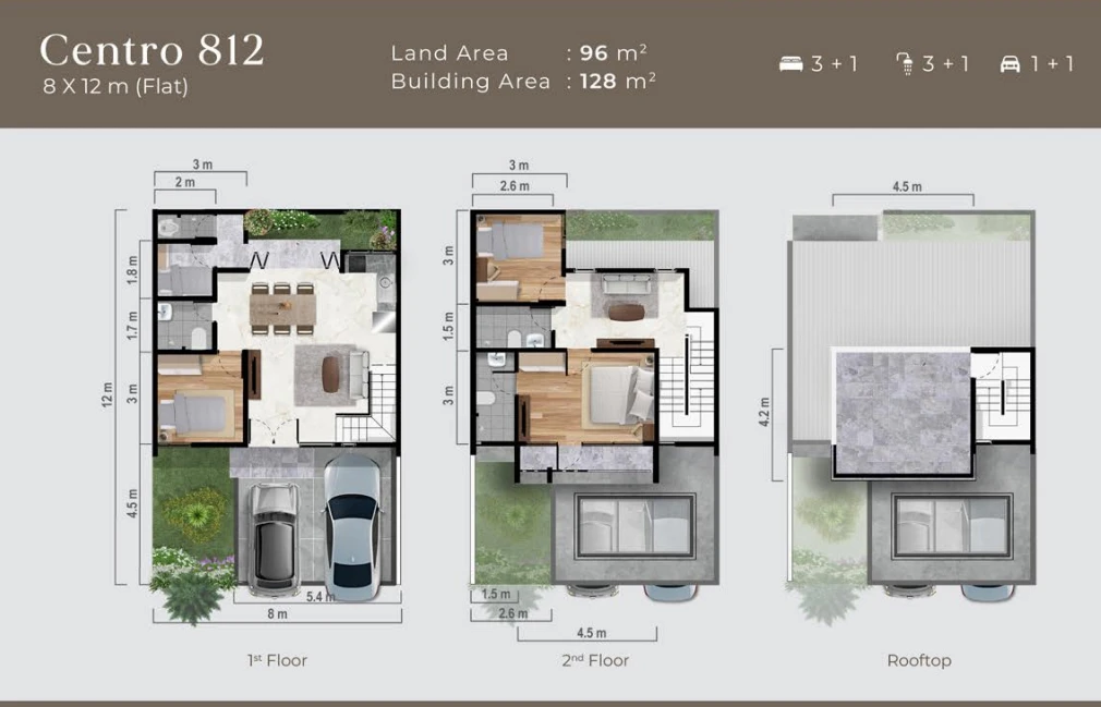 Floor plan for Centro 812 Flat