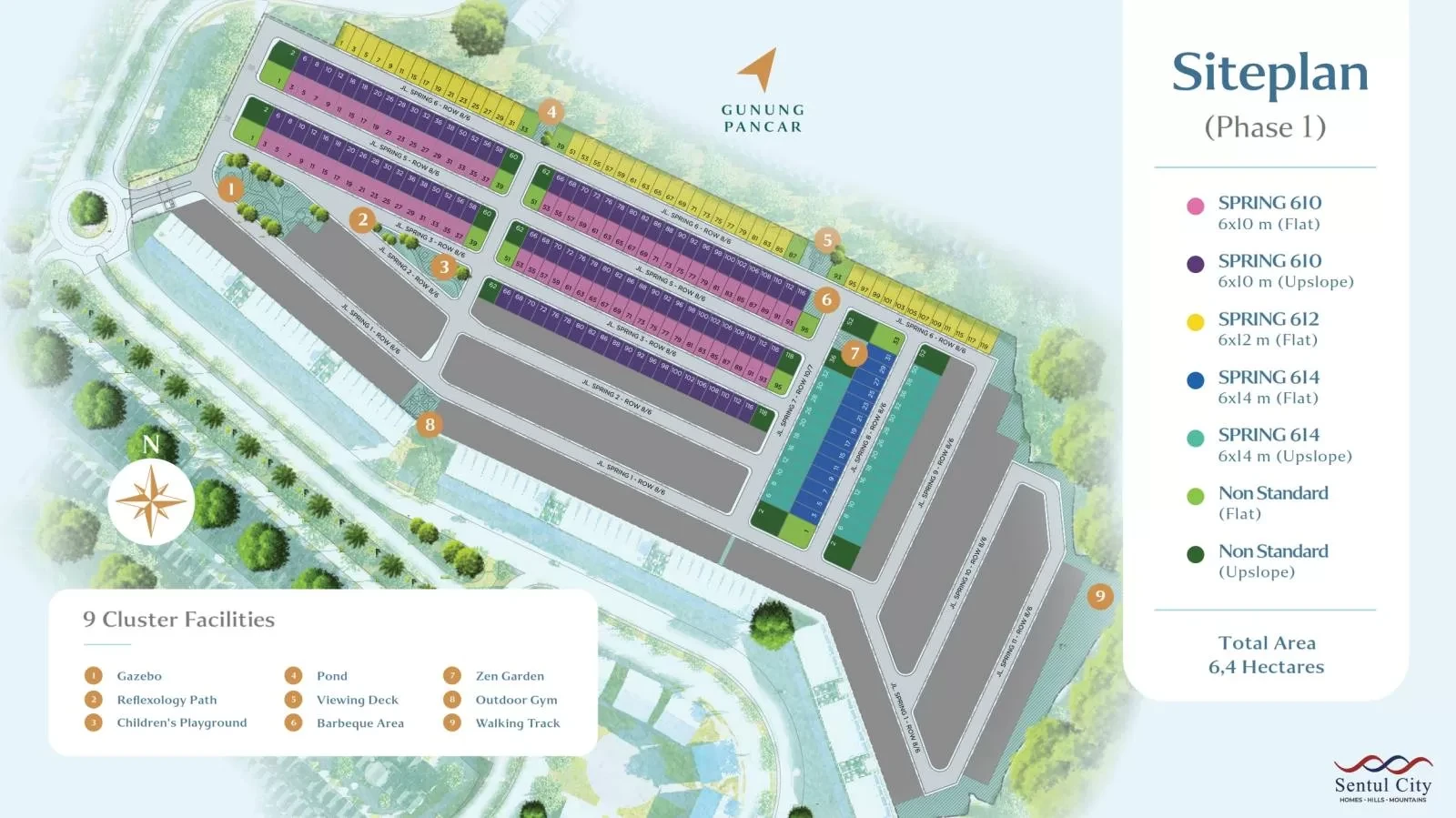 Spring Residence Site Plan - Unit distribution and facilities