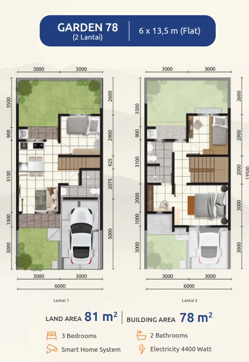 Floor plan for Garden 78 Flat