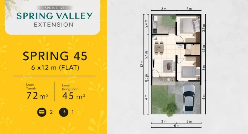 Floor plan for Spring 45